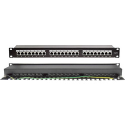 04.024.0080 Ethernet Patch Panel Rack 1U 19" 24 Θυρών Cat.6 Shielded STP