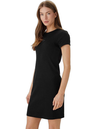 Calvin Klein Mini Καλοκαιρινό Καθημερινό Φόρεμα Ριπ Μαύρο LV047F241G-UB1