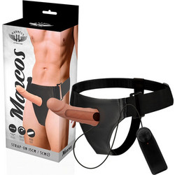Harness Attraction Marcos Harness Strap On με Dildo 15cm & Δόνηση Flesh D-224939