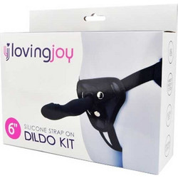 Loving Joy Harness Strap On με Dildo 13cm Μαύρο