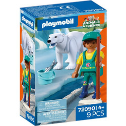 Playmobil Animals & Friends Πολική Αρκούδα & Φροντιστής για 4+ Ετών 72090