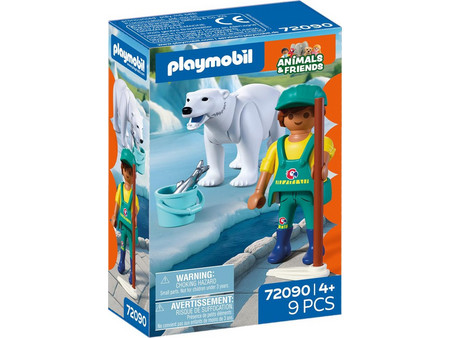 Playmobil Animals & Friends Πολική Αρκούδα & Φροντιστής για 4+ Ετών 72090
