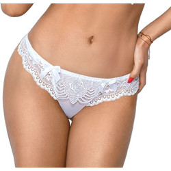 Axami Γυναικείο Sexy String με Δαντέλα Λευκό V-8238
