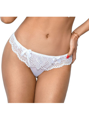 Axami Γυναικείο Sexy String με Δαντέλα Λευκό V-8238