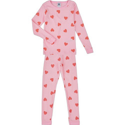 Petit Bateau Παιδική Πιτζάμα Βαμβακερή Χειμωνιάτικη Ροζ Φούξια A0FVF-01