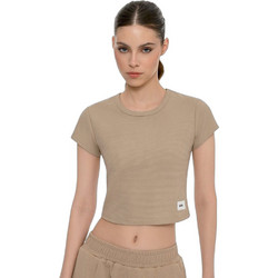 BodyTalk Γυναικείο Αθλητικό Crop Top Μπεζ 1261-905328-00217