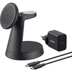 Anker B25M4G11 MagGo 3in1 Βάση Φόρτισης με Καλώδιο USB-C με Θύρα USB-C 15W