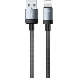 WK WDC-97i Braided USB-A to Lightning Cable 1m Black