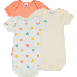 Petit Bateau Σετ Φορμάκια Εσώρουχα Κοντομάνικα για Κορίτσι Μπεζ Κοραλί A0D3J-00