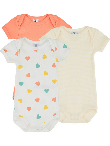 Petit Bateau Σετ Φορμάκια Εσώρουχα Κοντομάνικα για Κορίτσι Μπεζ Κοραλί A0D3J-00