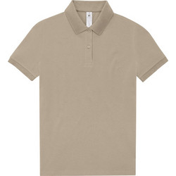 B&C Collection Γυναικεία Μπλούζα Polo Κοντομάνικη Μπεζ PW463