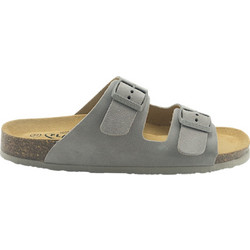 Plakton Γυναικεία Σανδάλια Suede Ανατομικά Γκρι 180010