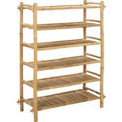 vidaXL Παπουτσοθήκη Bamboo Φυσικό Χρώμα M86xΠ35xΥ115cm 42028051