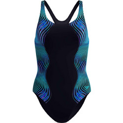 Speedo Αθλητικό Ολόσωμο Μαγιό Μαύρο Τιρκουάζ 8-A000266002