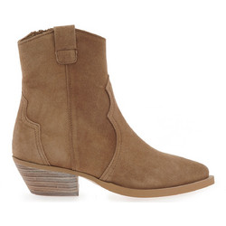 Alpe Γυναικεία Μποτάκια Cowgirl Suede Ταμπά με Χοντρό Χαμηλό Τακούνι 5547-11-01-11