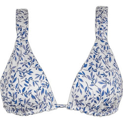 Rock Club Mediteraneo Bikini Top Τριγωνάκι Floral Λευκό Μπλε BP-2465-535