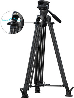 SmallRig 5580 FreeSpeed Heavy-Duty Carbon Fiber With Head