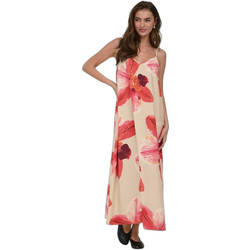 Only Maxi Καλοκαιρινό Βραδινό Φόρεμα Floral Μεταξωτό Μπεζ 15372628