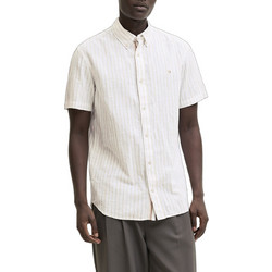 Jack & Jones Ανδρικό Πουκάμισο Βαμβακερό Κοντομάνικο Κανονική Γραμμή Λευκό 12295803