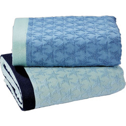 Down Town Home Stars Πετσέτα Θαλάσσης Γαλάζια Navy Μπλε 90x180cm