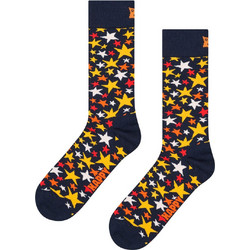 Happy Socks Christmas Star Χριστουγεννιάτικες Βαμβακερές Γυναικείες Κάλτσες Navy Μπλε Πορτοκαλί Κίτρινες P003285-1000