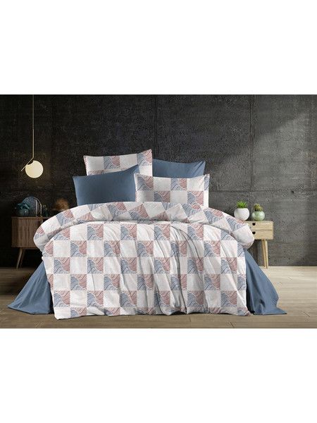 Dimcol Σετ Σεντόνια Υπέρδιπλα 240x270 Κλεοπάτρα 610 Blue Red