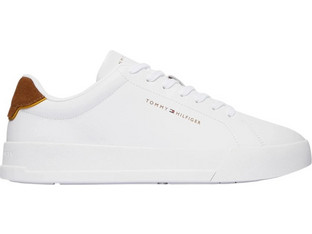 Tommy Hilfiger Ανδρικά Sneakers Λευκά Καφέ FM0FM05367-02R