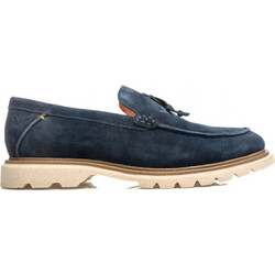 Versace 19V69 Ανδρικά Μοκασίνια Loafers Καστόρινα Navy Μπλε YO-X046-65