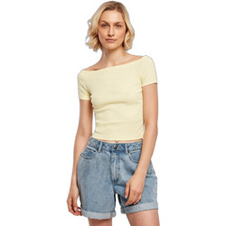 Urban Classics Γυναικείο Καλοκαιρινό Crop Top Ριπ Κίτρινο TB1500-03660