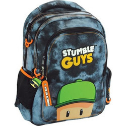 Gim Stumble Guys Hat Σχολική Τσάντα Πλάτης Δημοτικού Πολύχρωμη 377-32031