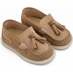 Babywalker Βαπτιστικά Loafers για Αγόρι Δερμάτινα Ανατομικά Ταμπά EXC5317-1