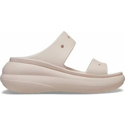 Crocs Classic Crush Γυναικείες Παντόφλες Καλοκαιρινές Platforms Ανατομικές Αντιολισθητικές Ροζ 207670-6UR