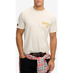 Superdry Ανδρικό Αθλητικό T-Shirt Εκρού M1012248A-1KI