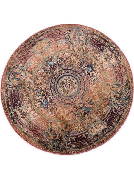 Theko Gabiro Χαλί Στρογγυλό 200cm Border TH-856-440 Terra