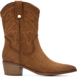 Xti Γυναικεία Μποτάκια Cowgirl Suede Ταμπά με Χοντρό Χαμηλό Τακούνι 144307
