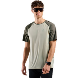 Odlo The X-Alp Trail Running Ανδρικό Αθλητικό T-Shirt Μπεζ Πράσινο 315672-40460