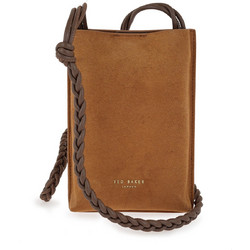 Ted Baker Γυναικείο Τσαντάκι Χιαστί Σουέτ Rusted με Στενό Λουρί 283965