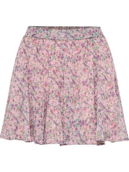 Funky Buddha Μίνι Φούστα Υφασμάτινη Floral Ροζ FBL013-111-14