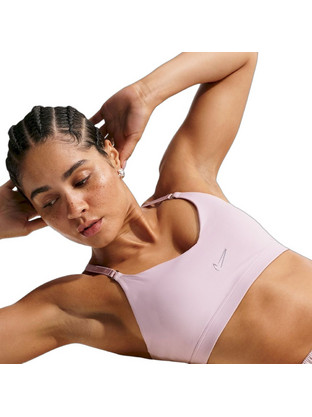 Nike Αθλητικό Μπουστάκι με Μέτρια Στήριξη Ροζ IO1287-019