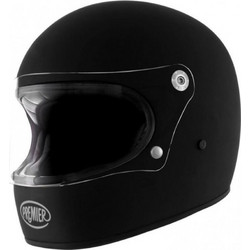 Premier Retro Trophy Matt Black Κράνος Μηχανής Full Face 1240gr
