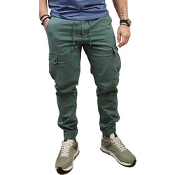 Rebase Ανδρικό Παντελόνι Cargo Joggers Κανονική Εφαρμογή Πράσινο 261RCCP-4087