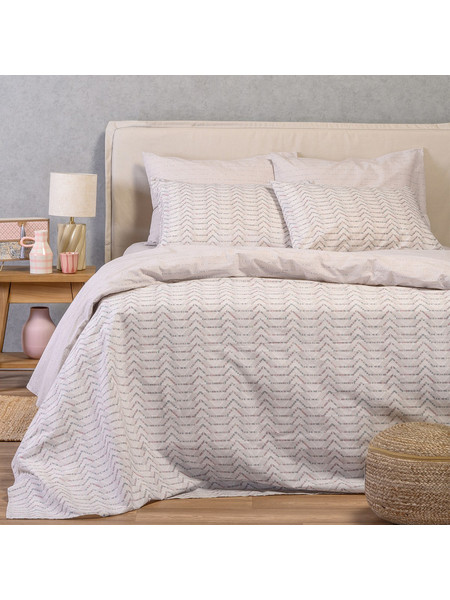 Melinen Σετ Σεντόνια Μονά Βαμβακερά 170x270 Ultra Line Paris Grey