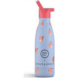 Cool Bottles Scoop Παιδικό Παγούρι Θερμός Ανοξείδωτο BPA Free με Καλαμάκι Γαλάζιο 350ml