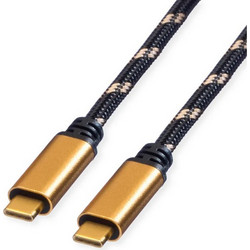 Roline Braided USB-C to USB-C 100W 2m Gold 11.02.9039-10