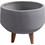 HomeMarkt Quan Γλάστρα Στρογγυλή Fiber Cement Γκρι 37x36cm HM4680.03S