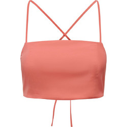 Only Γυναικείο Καλοκαιρινό Crop Top Κοραλί 15283899