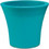 Plastona City 25 Γλάστρα Στρογγυλή Πλαστική Τιρκουάζ 25x22cm 10.11.0041