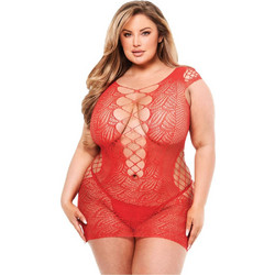 Baci Sexy Φόρεμα Διχτυωτό Κόκκινο 4890808258279