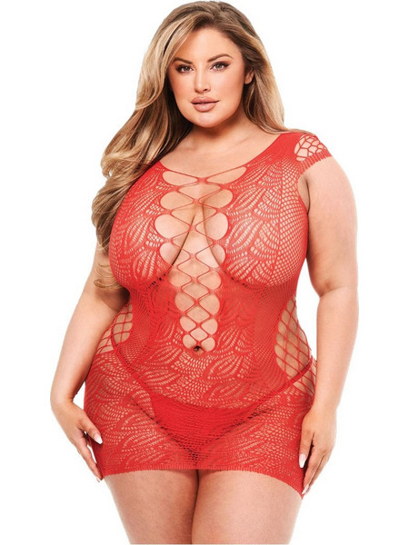 Baci Sexy Φόρεμα Διχτυωτό Κόκκινο 4890808258279