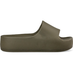 Miss NV Γυναικείες Παντόφλες Καλοκαιρινές Flatforms Ανατομικές Αντιολισθητικές Χακί V96-19088-57